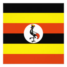 Uganda-Flaggen-Einladung