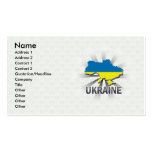 Ukraine-Flaggen-Karte 2,0 Visitenkarten Vorlagen