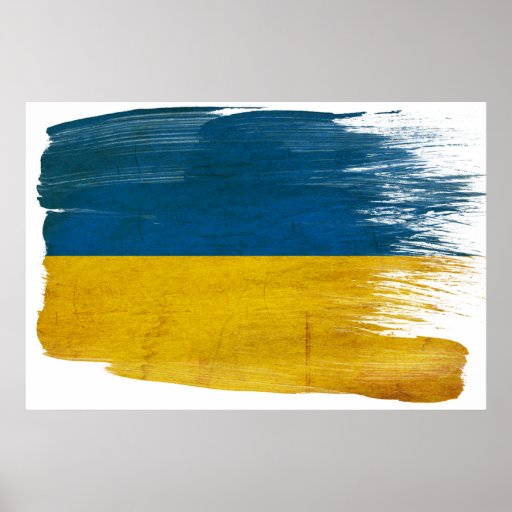 Ukraine-Flaggen-Plakate