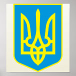 Ukraine-Wappen Detail Plakatdruck