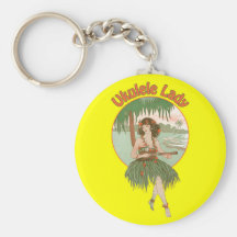 Ukulele-Dame #1 Keychain Schlüsselband