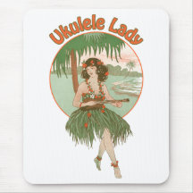 Ukulele-Dame #1 Mousepad