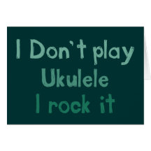 Ukulele-Felsen es Gruß-Karte
