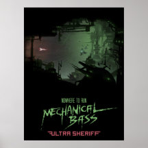 Ultra Sheriff - mechanisches Bass-Plakat