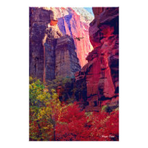Ultralight Flugzeug-Fliegen durch Zion Schlucht Kunst Foto