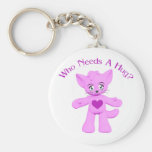 Umarmungs-Miezekatze-Katze Toon Keychain Schlüsselband