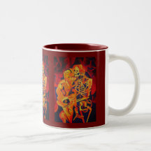 Umfassung des Todes bei Halloween Kaffee Haferl