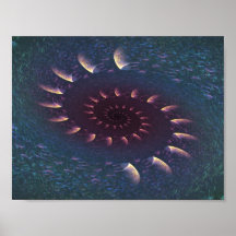 umgebende rekursive Spirale Plakatdruck