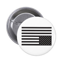 Umgedrehte amerikanische Flagge im Schwarzen Button