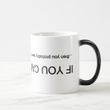 Umgedrehter Becher Tee Tasse