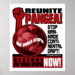Umweltbewegung - wiedervereinigen Sie sich Pangea! Posterdruck