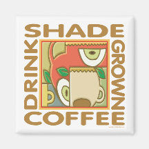 Umweltfreundlicher Schatten-Kaffee Magnete