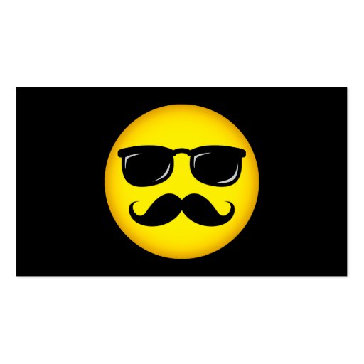 Unbekannter smiley mit Schnurrbart-Visitenkarte