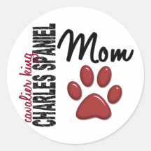 Unbekümmerte Königcharles Spaniel-Mamma 2 Aufkleber