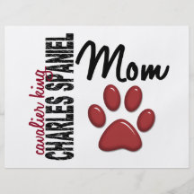 Unbekümmerte Königcharles Spaniel-Mamma 2 Individuelle Flyer
