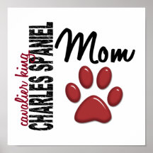 Unbekümmerte Königcharles Spaniel-Mamma 2 Posterdrucke