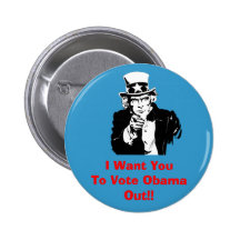 Uncle Sam Abstimmung Obama heraus Button