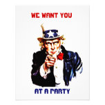 UNCLE SAM, DER PARTY EINLADUNG ~EZ2 ZEIGT, FERTIGE