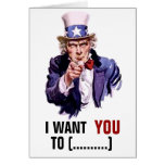 Uncle Sam "Ich will Sie" kundengerecht Grußkarten