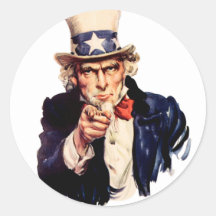 Uncle Sam Will Sie! Sticker