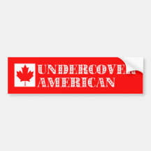 Undercover Amerikaner Auto Aufkleber
