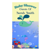 Underwater Adventure Baby Shower Boy Or Girl Business Card Templates
