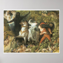 Undine und der hölzerne Dämon, 1843 Plakatdruck