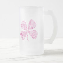 Unendlich glücklicher rosa Klee Teetasse