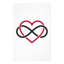 Unendlichkeitsherz, immer währende Liebe Personalisiertes Büropapier