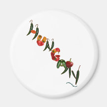 Ungarn-Chili-Paprikaschoten Kühlschrankmagnete