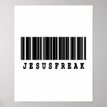 ungewöhnlicher Barcodeentwurf Jesuss Posterdrucke