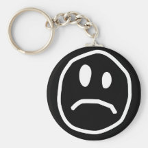 Unglückliches Gesicht keychain Schlüsselanhänger