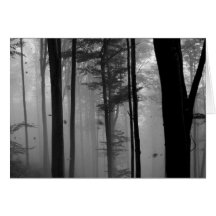 UNHEIMLICHES BAUM- DES WALDESBlätter B&W Karte