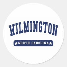 Uni-Artt-shirts Wilmingtons Nord-Carolina Runder Aufkleber