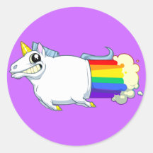 Unicorn-Furz-Aufkleber