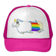 Unicorn-Furz-Fernlastfahrer-Hut Retromütze
