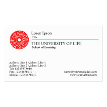 Universität des Lebens - rote Regel Visitenkarte