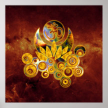 Universum OM Lotus | des Feuers Plakatdruck