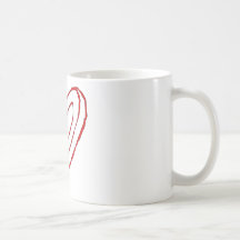Unmögliche Herz-optische Täuschung Kaffeehaferl