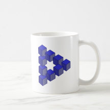 Unmögliches Treppenhaus der Quadrat-optischer Täus Kaffeehaferl