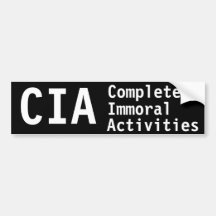 Unmoralische Tätigkeiten CIA vollständig Auto Sticker