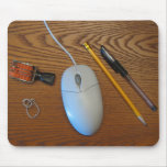 Unordentliche Schreibtisch-Mausunterlage (Holz) Mousepad