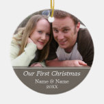 Unser erstes Weihnachtsfoto - einseitig Weihnachtsornament