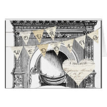 UNSERE HOCHZEIT Vintage französische Flaggen-Karte