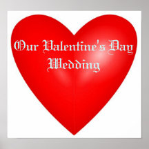 Unsere Valentinstag-Hochzeit Plakatdrucke