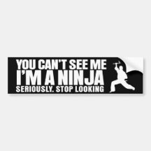 Unsichtbares Ninja Autoaufkleber