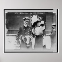 Unsinkbares Molly Brown u. Retter-Kapitän Rostron Plakatdrucke