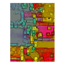 "Untergrundbahn-" geometrische Kunst Postkarte