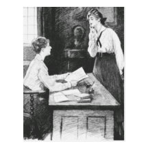 Unterhaltung mit dem Lehrer Postkarte