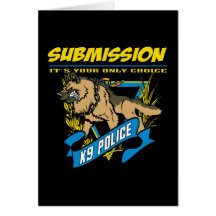 Unterordnung der Polizei-K9 Grußkarte